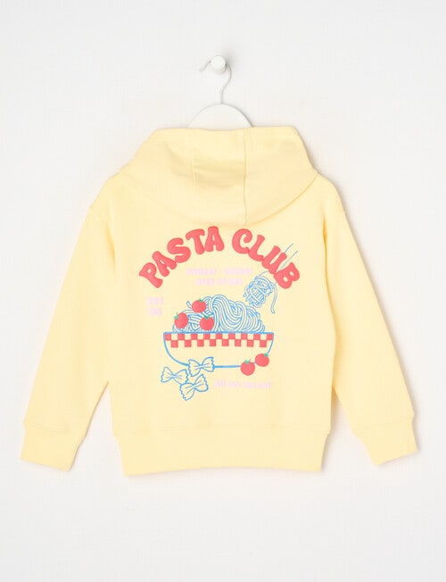 Mac & Ellie Pasta Club French Terry Pull On Hoodie, Lemon product photo View 02 L