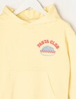 Mac & Ellie Pasta Club French Terry Pull On Hoodie, Lemon product photo View 03 S