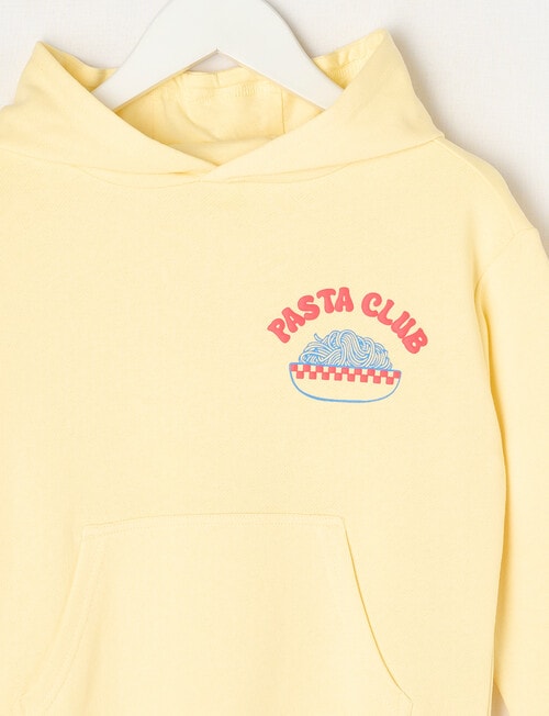 Mac & Ellie Pasta Club French Terry Pull On Hoodie, Lemon product photo View 03 L