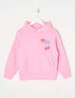 Mac & Ellie Ice Cream French Terry Pull On Hoodie, Candy Pink product photo