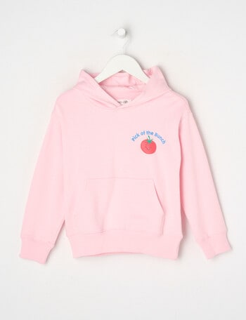 Mac & Ellie Farm Fresh French Terry Pull On Hoodie, Pink Sorbet product photo