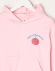 Mac & Ellie Farm Fresh French Terry Pull On Hoodie, Pink Sorbet product photo View 03 S
