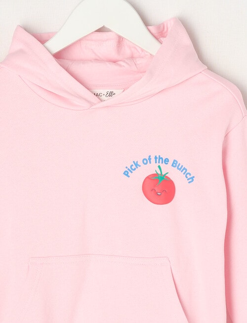 Mac & Ellie Farm Fresh French Terry Pull On Hoodie, Pink Sorbet product photo View 03 L