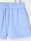 Mac & Ellie French Terry Knit Short, Periwinkle product photo View 02 S
