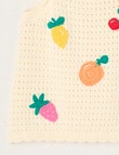 Mac & Ellie Fruit Crochet Look Top, Natural product photo View 03 S
