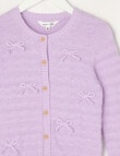 Mac & Ellie Bows Knit Cardigan, Lilac product photo View 02 S