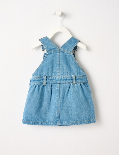 Teeny Weeny Lady Bug Denim Pinny, Denim product photo View 02 L