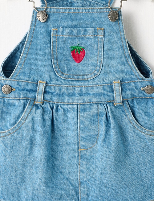 Teeny Weeny Lady Bug Denim Pinny, Denim product photo View 03 L