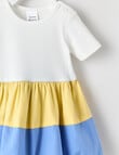 Teeny Weeny Lady Bug Bubble Dress, White, Yellow & Blue product photo View 02 S