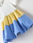 Teeny Weeny Lady Bug Bubble Dress, White, Yellow & Blue product photo View 03 S