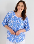 Line 7 Solitaire Top, Blue product photo