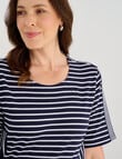 Line 7 Rio Stripe Dress, Navy & White product photo View 04 S