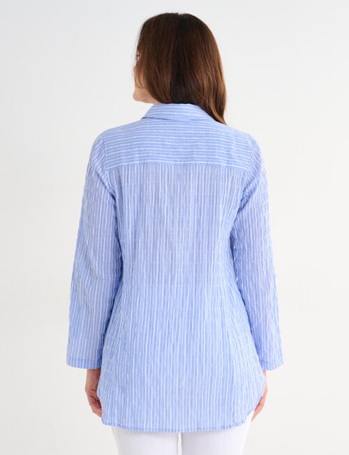 Line 7 Yarra Textured Shirt, Blue product photo View 02 L