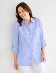 Line 7 Yarra Textured Shirt, Blue product photo View 06 S