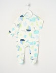 Teeny Weeny Pelicans Stretch Cotton Sleepsuit, White product photo