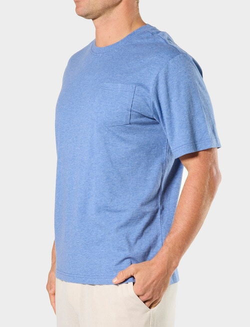 Mitch Dowd Cotton Sleep Tee, Denim Marle product photo View 03 L