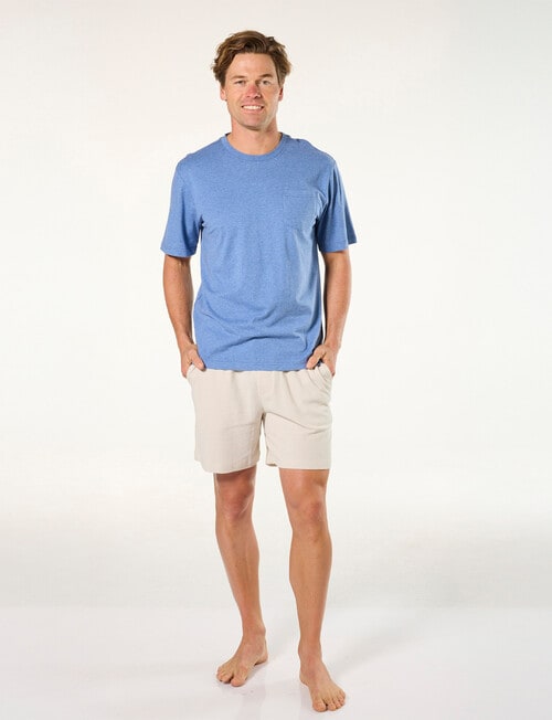 Mitch Dowd Cotton Sleep Tee, Denim Marle product photo View 04 L