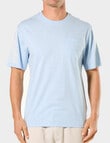 Mitch Dowd Cotton Sleep Tee, Light Blue Marle product photo