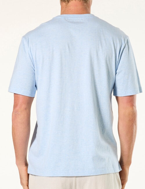 Mitch Dowd Cotton Sleep Tee, Light Blue Marle product photo View 02 L