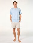 Mitch Dowd Cotton Sleep Tee, Light Blue Marle product photo View 04 S