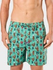 Mitch Dowd Bow-Wow BBQ Cotton Sleep Shorts,Green product photo