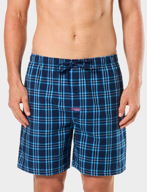 Mitch Dowd Pop Tropic Check Cotton Shorts, Blue product photo