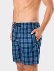 Mitch Dowd Pop Tropic Check Cotton Shorts, Blue product photo View 03 S