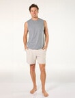 Mitch Dowd Cotton Muscle Tank Singlet, Charcoal product photo View 04 S