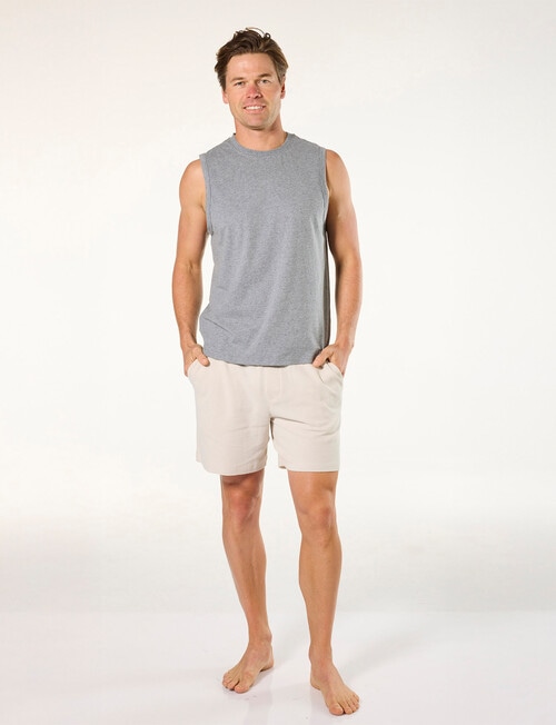 Mitch Dowd Cotton Muscle Tank Singlet, Charcoal product photo View 04 L