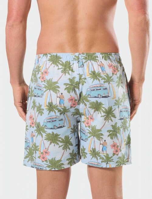 Mitch Dowd I'm Board Cotton Woven Sleep Short, Blue product photo View 02 L