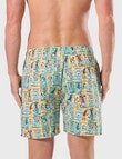 Mitch Dowd Sun Baked Dogs Cotton Woven Sleep Short, Multi product photo View 02 S