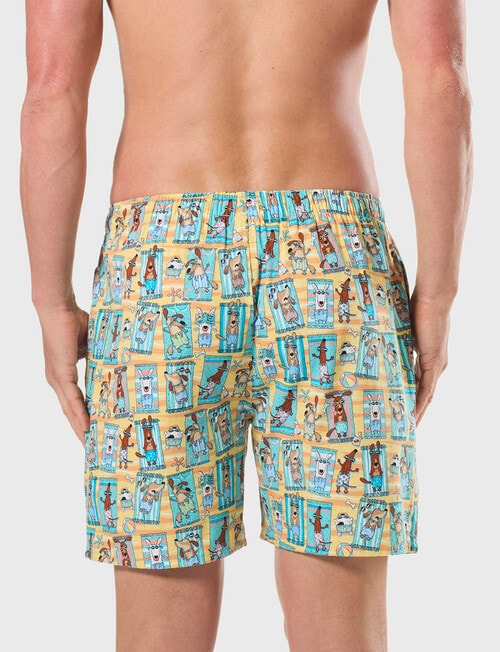 Mitch Dowd Sun Baked Dogs Cotton Woven Sleep Short, Multi product photo View 02 L