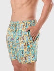 Mitch Dowd Sun Baked Dogs Cotton Woven Sleep Short, Multi product photo View 03 S
