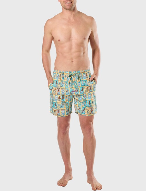 Mitch Dowd Sun Baked Dogs Cotton Woven Sleep Short, Multi product photo View 05 L