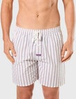 Mitch Dowd Seersucker Stripe Cotton Sleep Short, Beige product photo