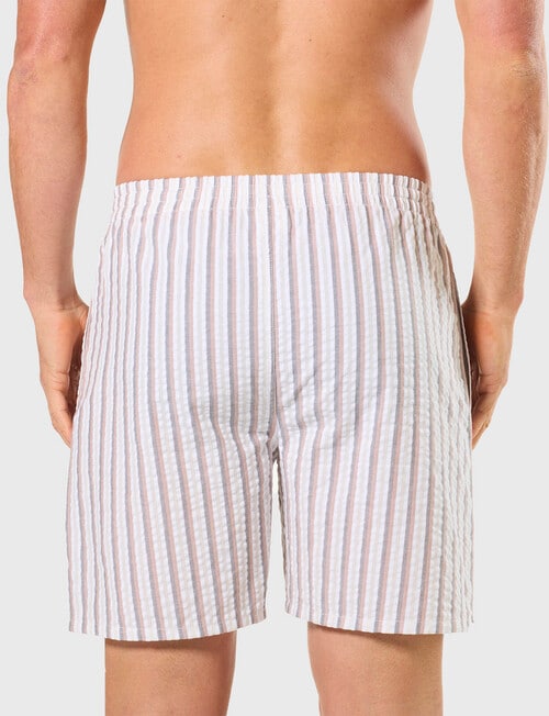 Mitch Dowd Seersucker Stripe Cotton Sleep Short, Beige product photo View 02 L