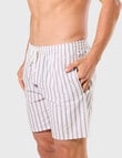 Mitch Dowd Seersucker Stripe Cotton Sleep Short, Beige product photo View 03 S