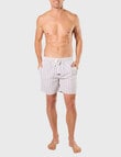 Mitch Dowd Seersucker Stripe Cotton Sleep Short, Beige product photo View 04 S