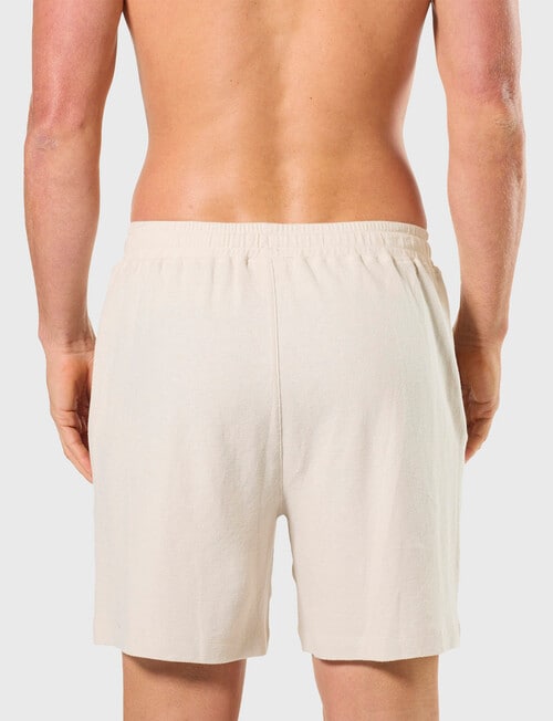 Mitch Dowd Cotton Knit Pique Sleep Short, Natural product photo View 02 L
