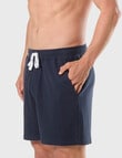 Mitch Dowd Cotton Knit Pique Sleep Short, Navy product photo View 03 S