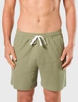 Mitch Dowd Cotton Knit Pique Sleep Short, Khaki product photo