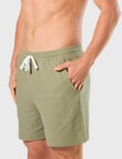 Mitch Dowd Cotton Knit Pique Sleep Short, Khaki product photo View 03 S
