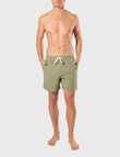 Mitch Dowd Cotton Knit Pique Sleep Short, Khaki product photo View 04 S