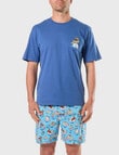 Mitch Dowd Floating Dog Cotton PJ Set, Blue product photo