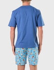 Mitch Dowd Floating Dog Cotton PJ Set, Blue product photo View 02 S