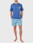Mitch Dowd Floating Dog Cotton PJ Set, Blue product photo View 04 S