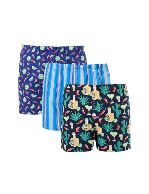 Mitch Dowd Tequila Cotton Boxer Short, 3-Pack, Assorted product photo