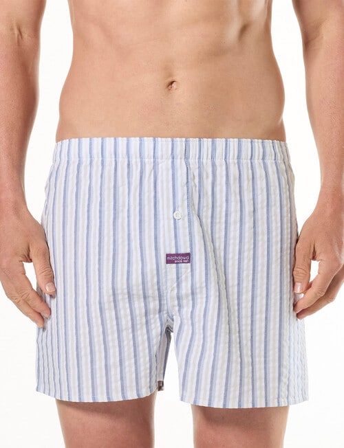 Mitch Dowd Woven Boxer, 3-Pack, Stripe Seersucker product photo View 02 L