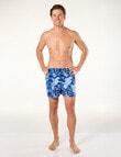 Mitch Dowd Painted Tropical Bamboo Boxer Shorts, Blue product photo View 04 S