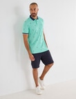 Gasoline Palm Java Ditsy Polo Shirt, Mint product photo View 03 S